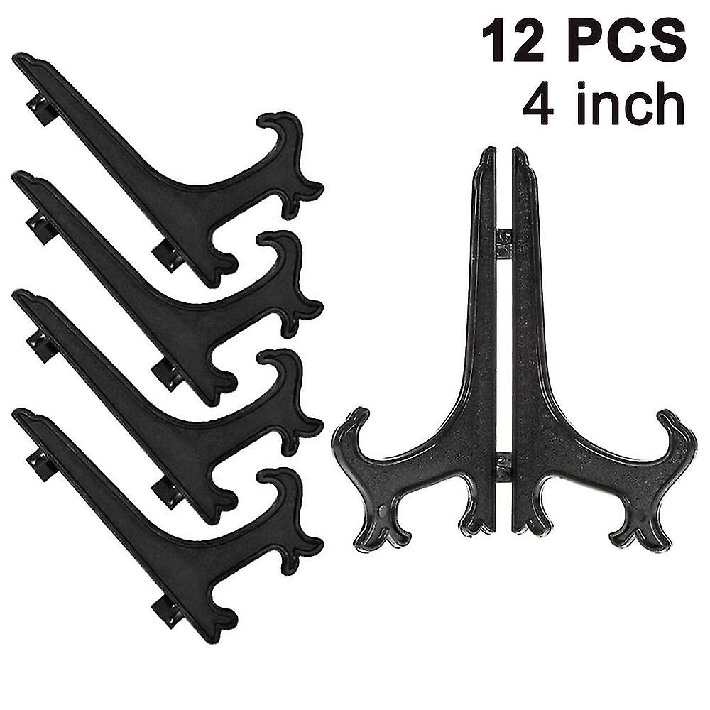 12pcs Plastic Easels Plate Racks, Plate Racks, Folding Plates
