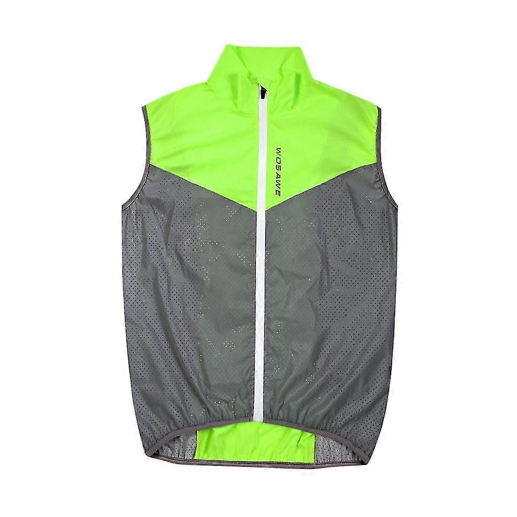 Summer Cycling Reflective Vest Coat Lightweight Mesh Running Gilet Tops Coat M