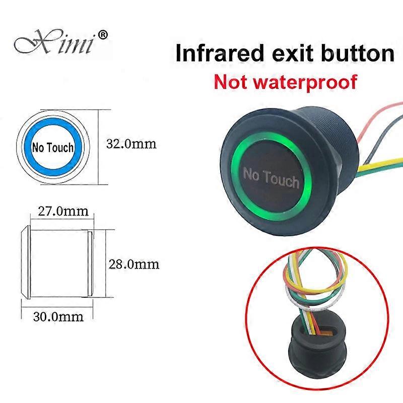 Waterproof No Touch Sensor Exit Switch, Contactless Induction Release Button,