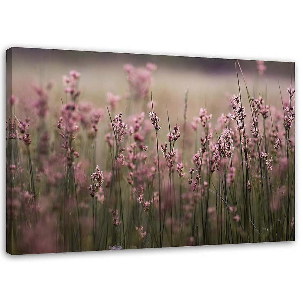 Lienzo, Flores de campo rosas - 90x60