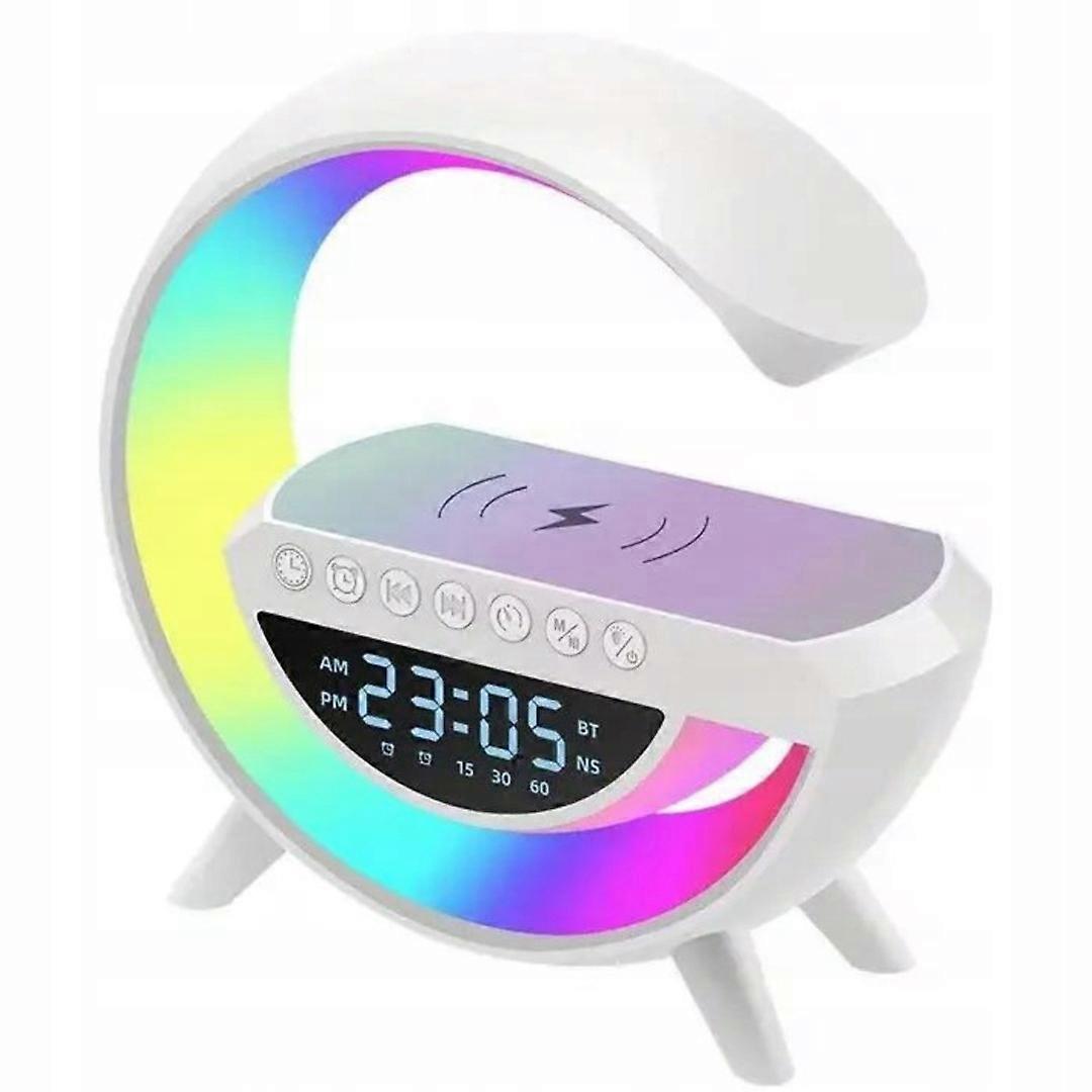 Rgb Gaming Led Light Speaker Charger Induction Qi Clock Radio Alarm Clock