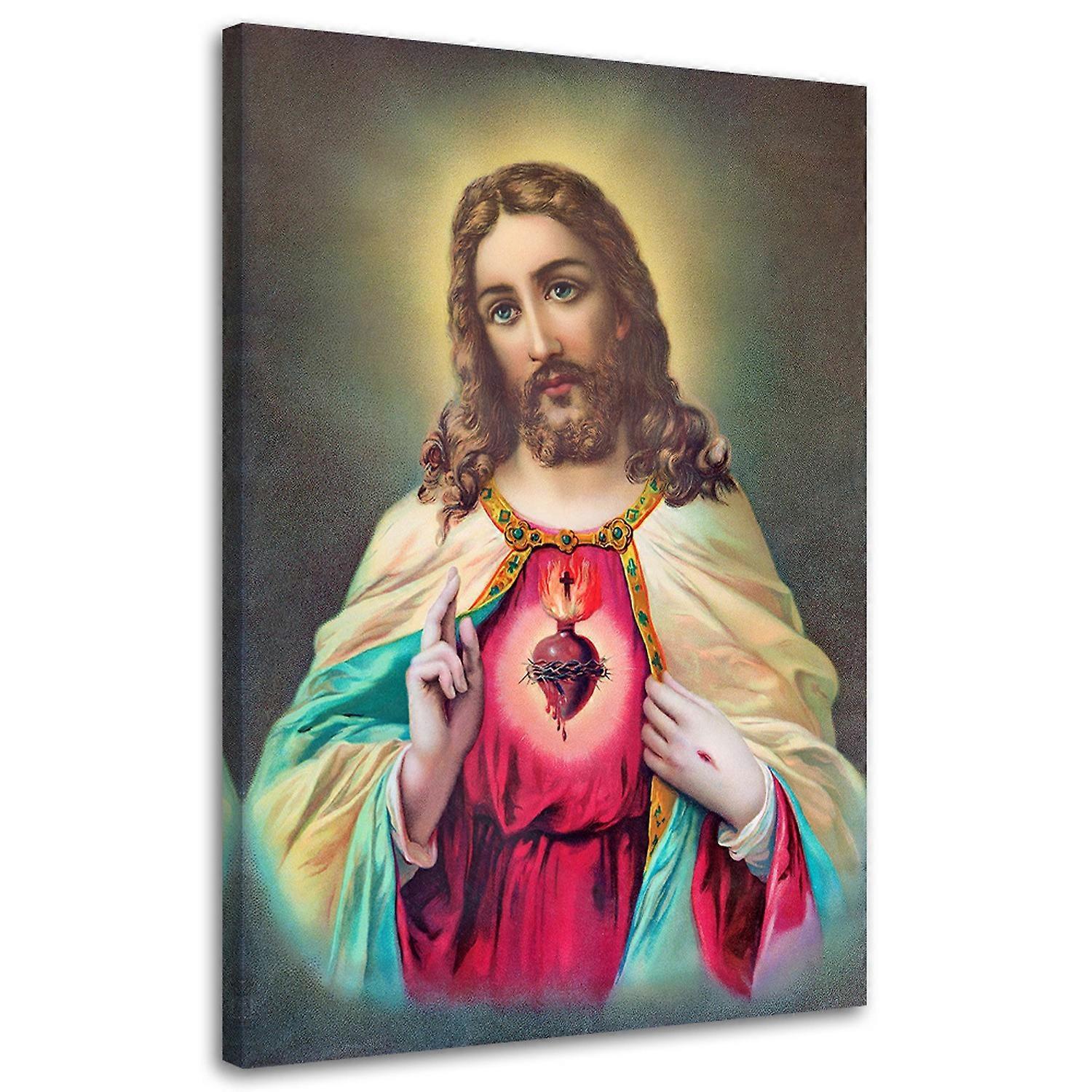 Lienzo, Corazón de Jesucristo - 40x60