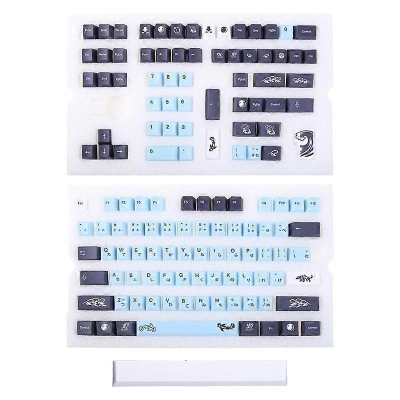 136Keys Custom MIZU Keycap PBT Dye Sublimation Cover for MX Switch 61/64/68/71