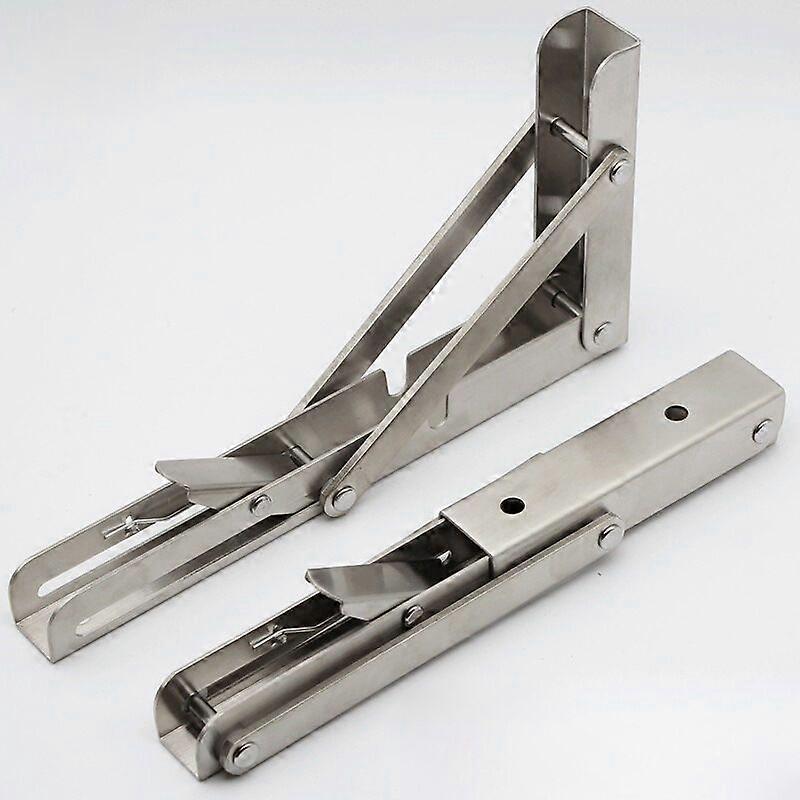 2 Pcs 350mm Mounting Bracket Triangular Angular Right Angle Folding Brackets Wall Mounted Folding Shelf