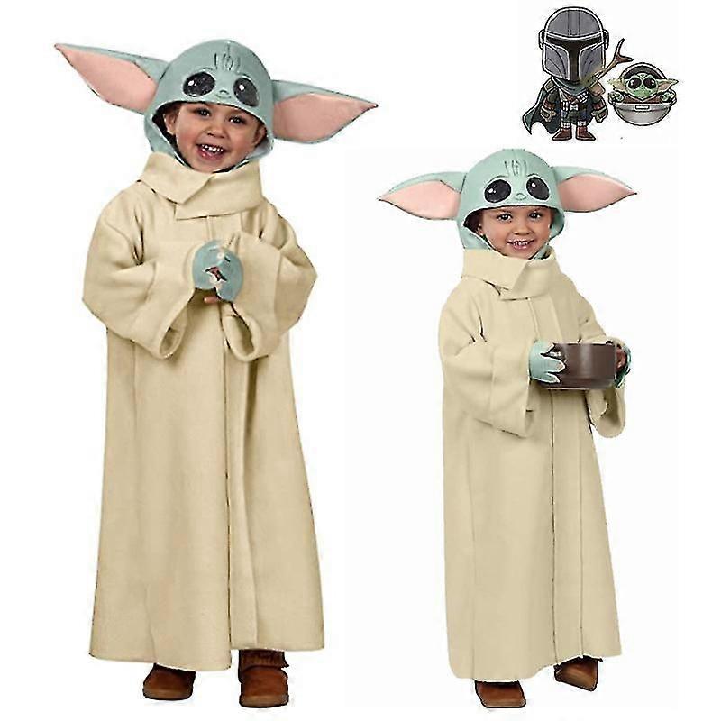 Christmas Yoda Costume,mandalorian The Child Robe Coat Hat,children's Costume V