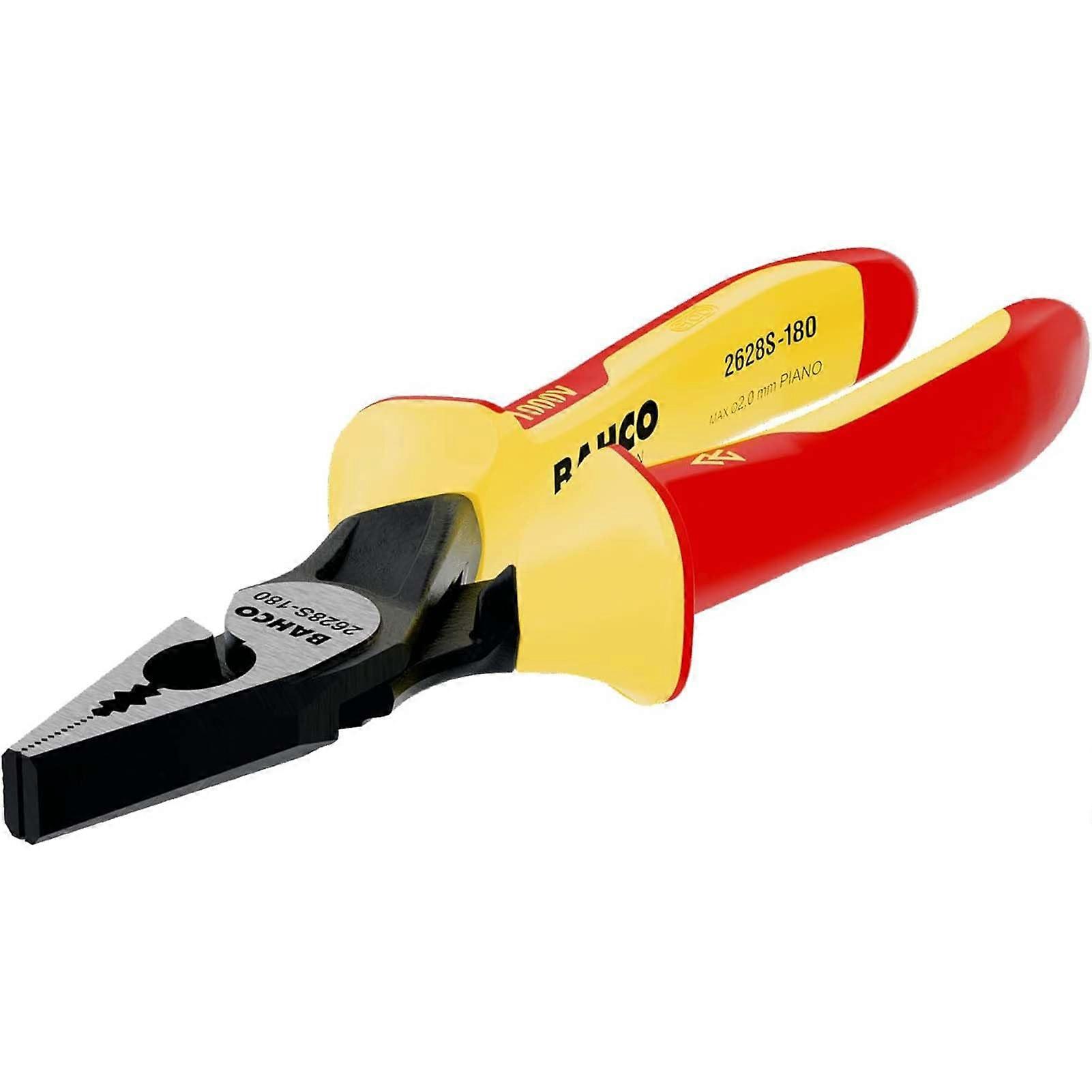 2628 S-180 Insulated 7-Inch Side Cutting Combination Plier with Comfort Grip for Electrical Work