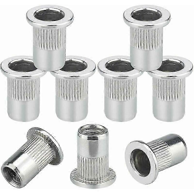 50 Pcs M6 Rivet Nuts Assortment 304 Stainless Steel Blind Nuts Anti-rust Durable Anti-wear Threaded Rivet Nut For Car Furniture Decoration Industrial