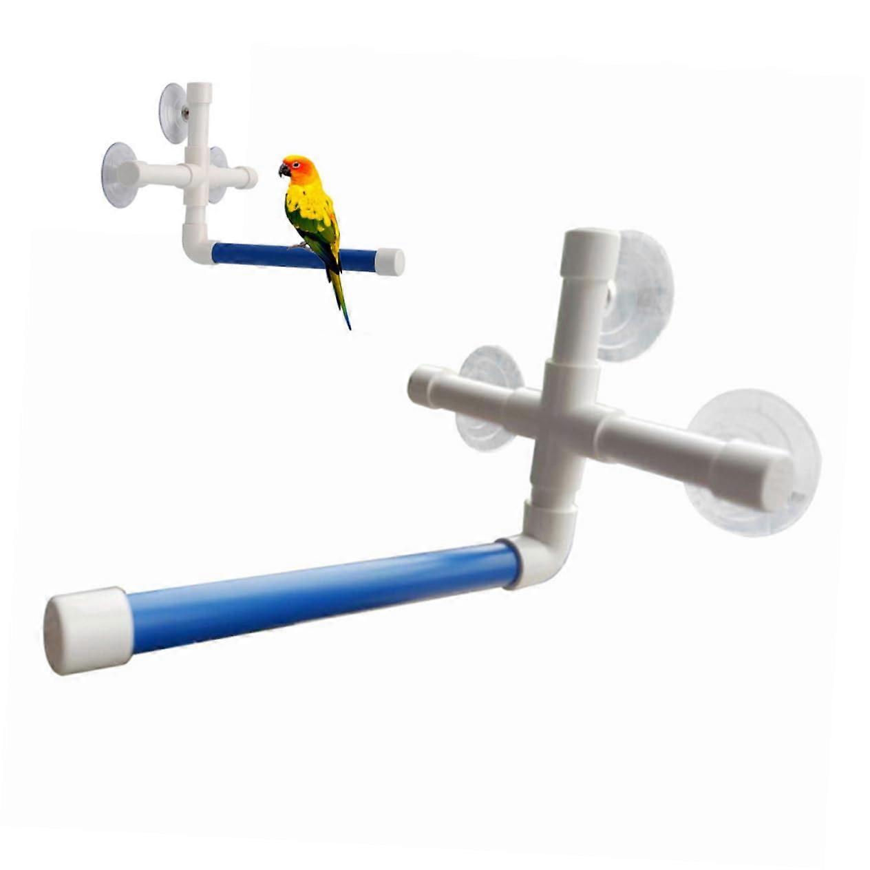 Parrot Stand Holder Bird Bath Suction Cup for Shower Window Bathroom, Adjustable Height, Durable Plastic, Indoor Use