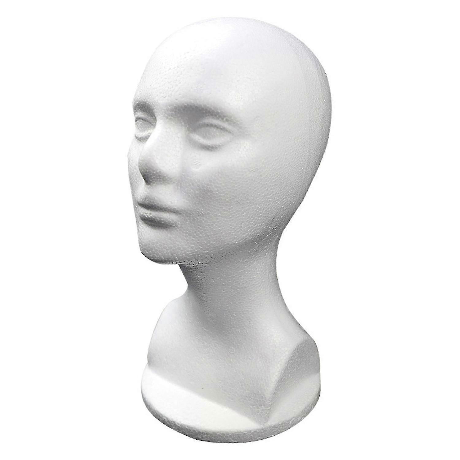 Foam Mannequin Head Model Display Stand for Wigs Hats Jewelry Glasses Holder Easy to Use Shop Rack