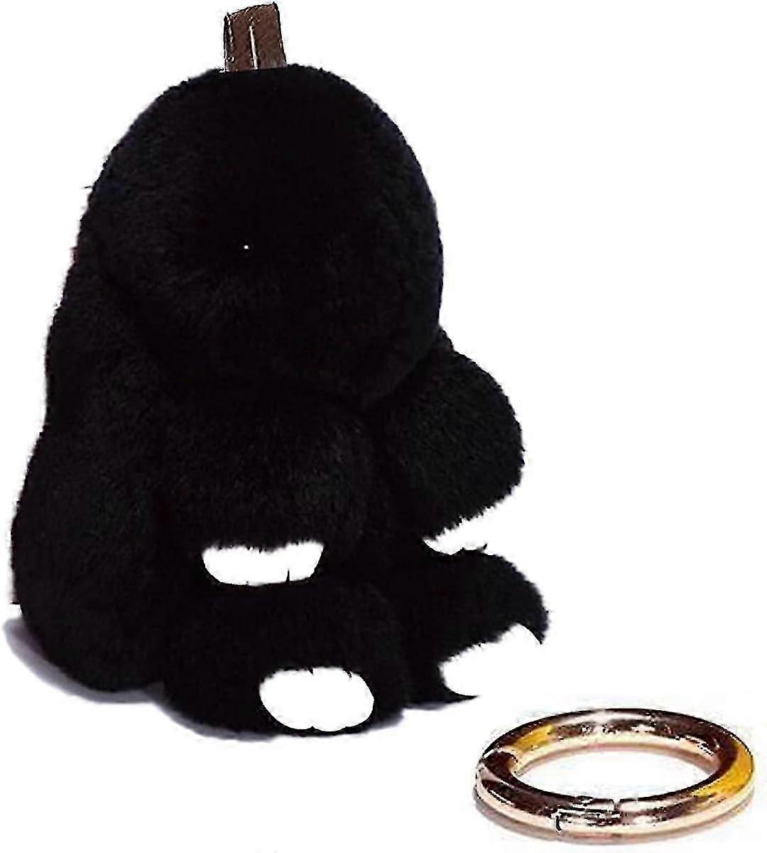 Bunny Keychain Cute Rex Rabbit Faux Fur Keychain Car Handbag Keyring