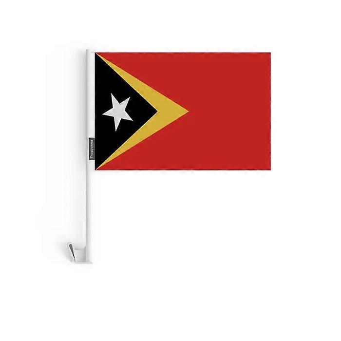 East Timor Car Flag – 14 x 21 cm – Polyester Fabric – Window Attachment – 20 pieces