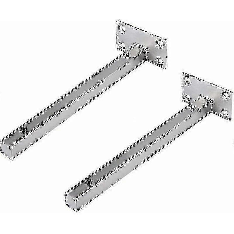 25cm Floating Shelf Brackets, Shelf Mounted, Industrial Bracket Wall Shelf Invisible Fixing Vintage Brackets Wall Bracket Diy Metal Bracket Silver Wit