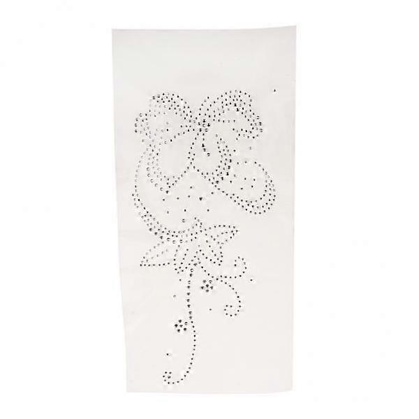 2x Flower Rhinestones Transfer Design Iron Clothes Decor