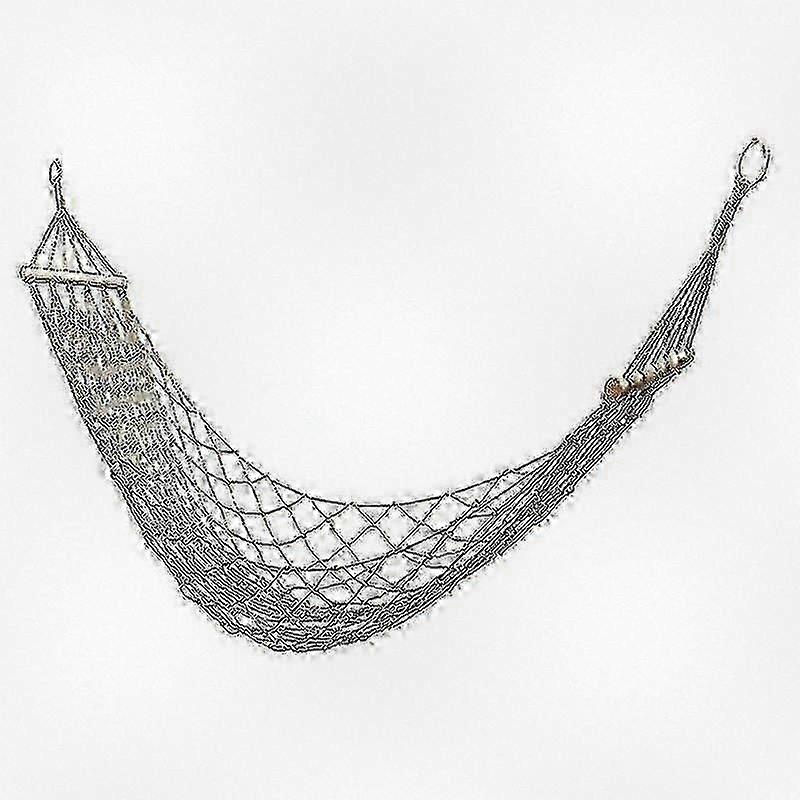 Cotton Rope Hammock, Hanging Net, Suitable for Indoor or Outdoor Use, Single Hammock with Wooden Stick, Ideal for Patio, Beach, and Camping