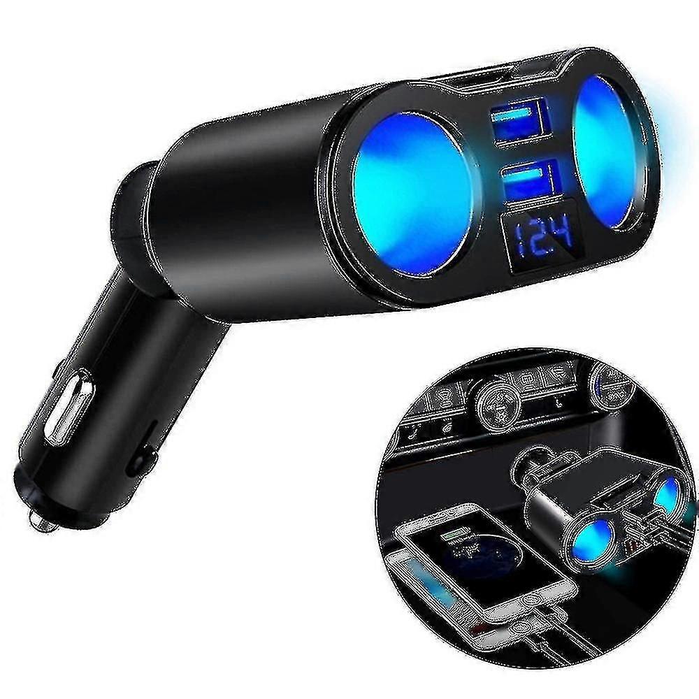 12v Car Cigarette Lighter Adapter Charger 2 Ways Dual Socket Plug Distributor Splitter