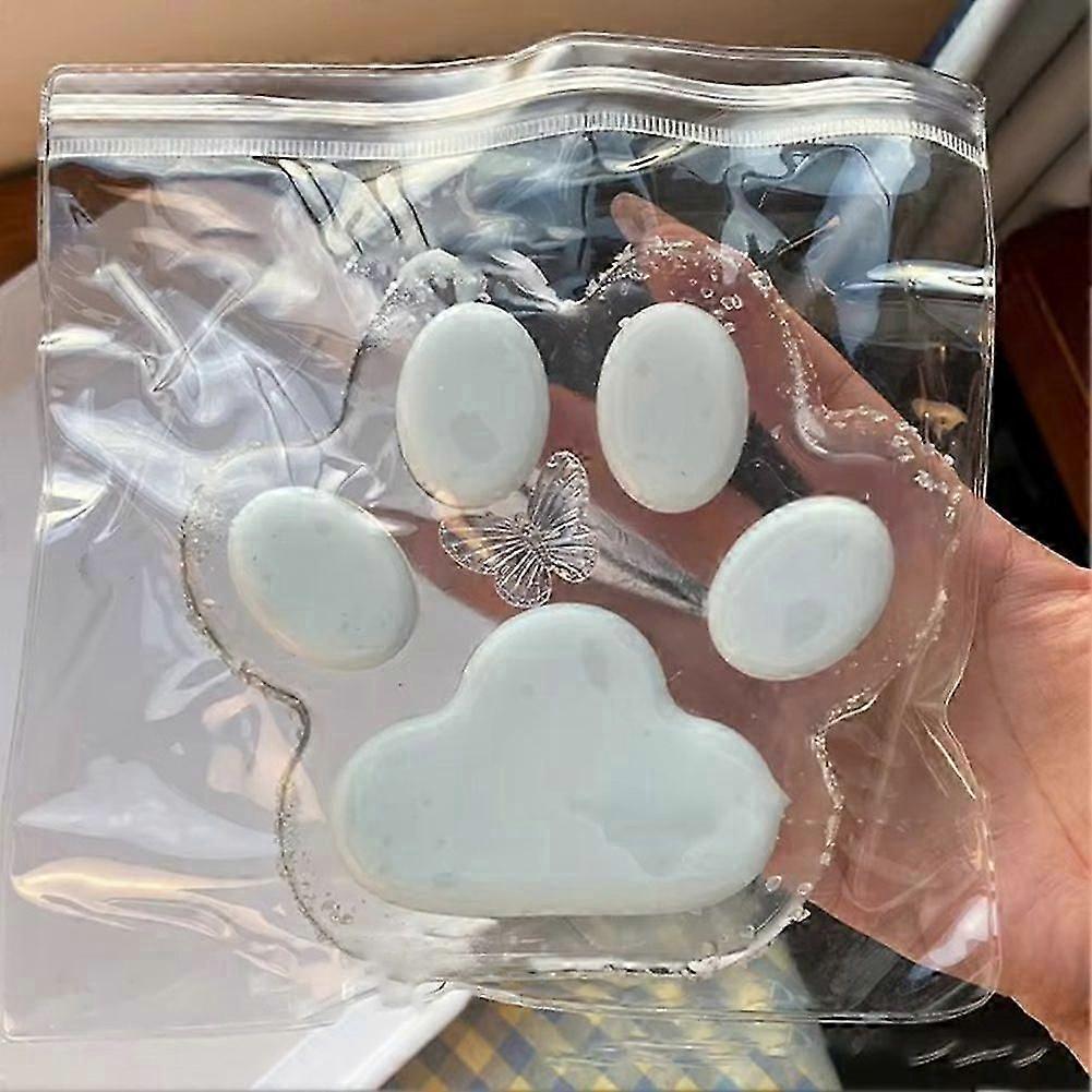 5-Inch Large Cat Paw Squishy Toy, Kawaii FuFu Squishies, Sticky Jelly Kitty Paw Squeeze, Stress Relief Squeeze Toy for Kids & Adults