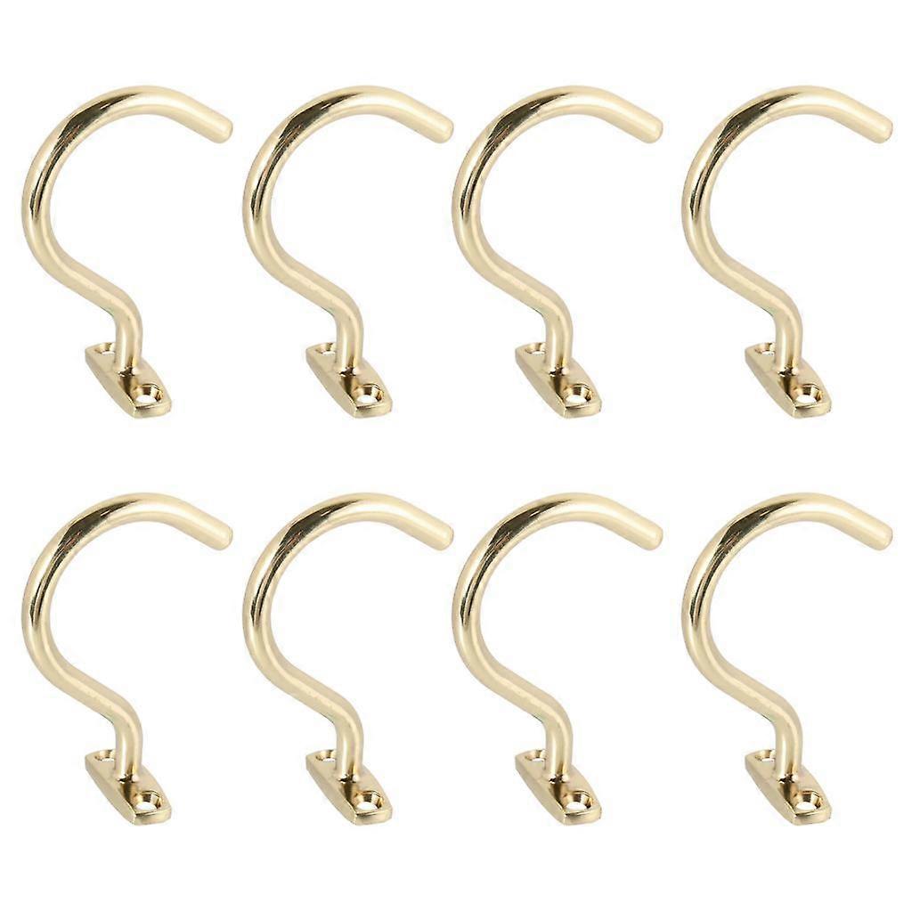 8Pcs Brass Snooker Table Side Rail Rest Hook Billiard Bridge Stick Hanger