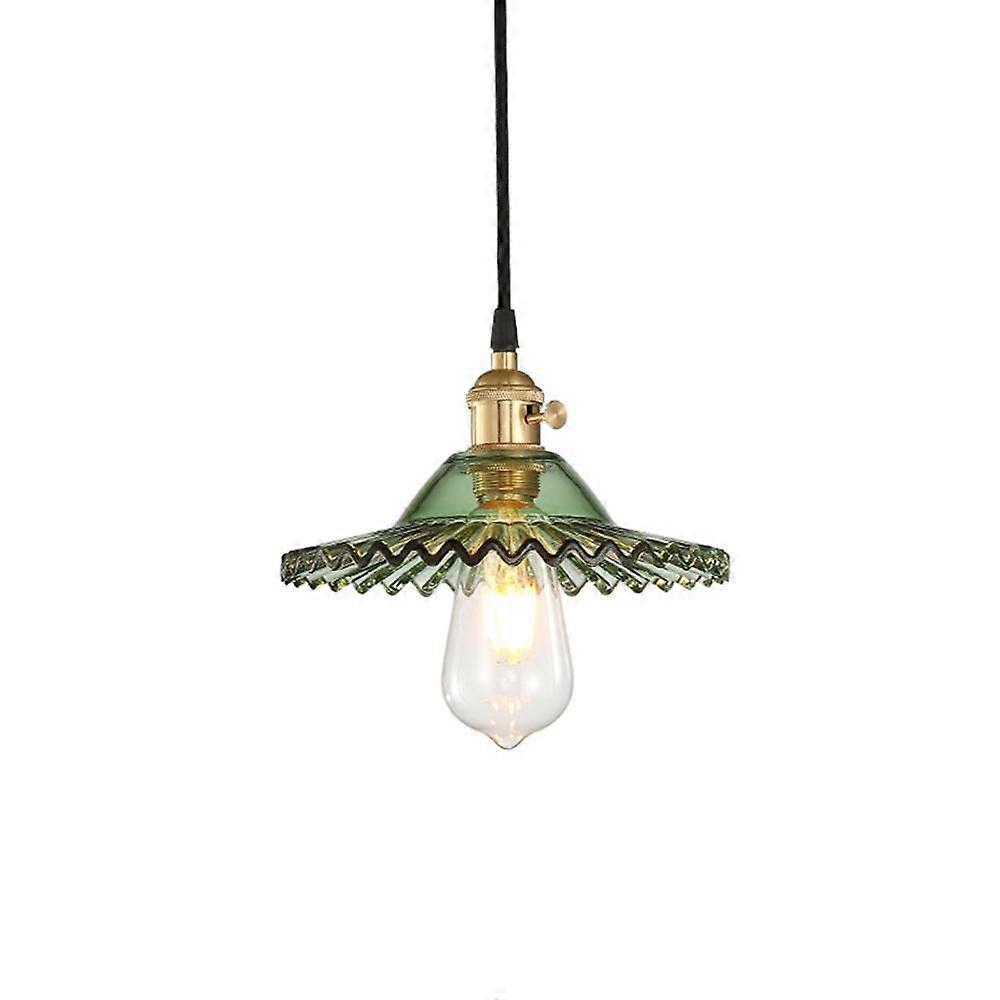 스칸디나비아 빈티지 유리 황동 샹들리에 다이닝 베란다 침실 바 주방 장식, E27