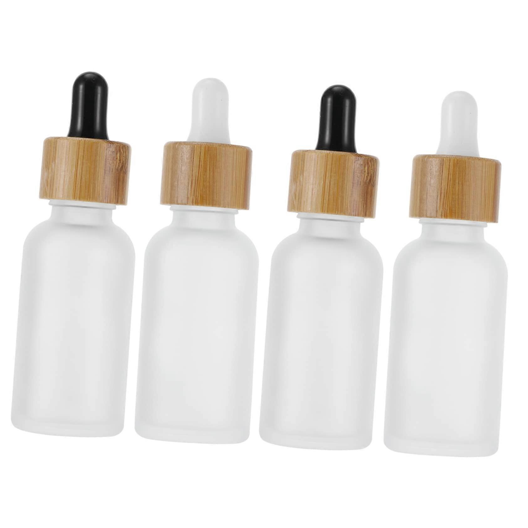 4Pcs Dropper Bottles with Leak Screw Caps Refillable Makeup Bottles for Travel Essential Oils and Liquids