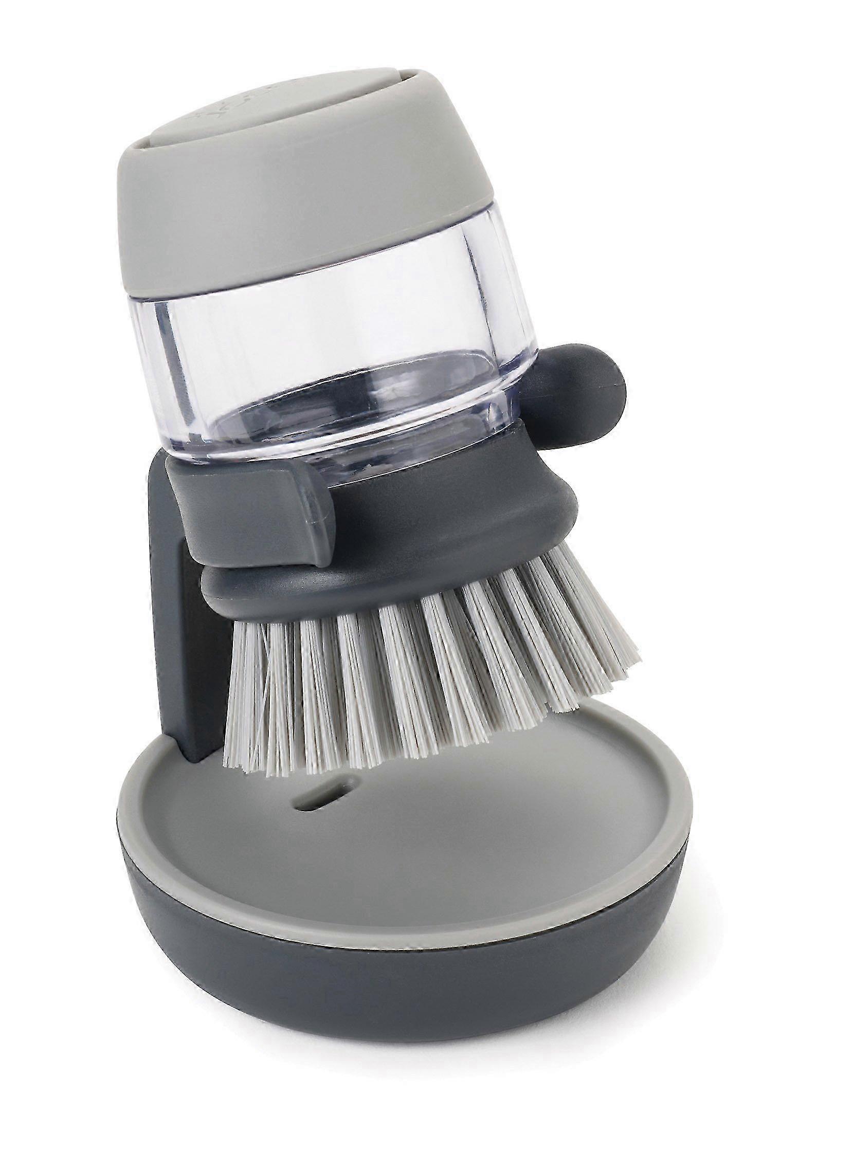 Refillable Palm Scrub Soap Dispenser with Stand for Kitchen Cleaning