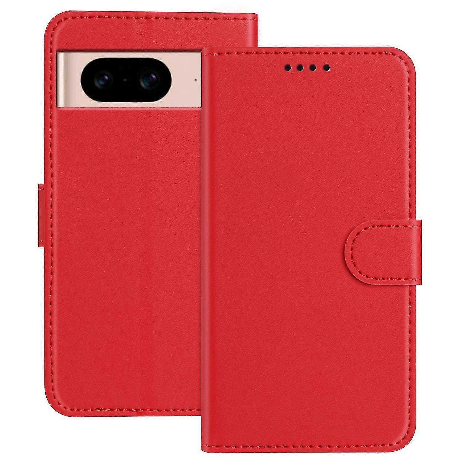 Solid Color Wallet Case with Stand Function and Anti-Drop Feature for Pixel 8a