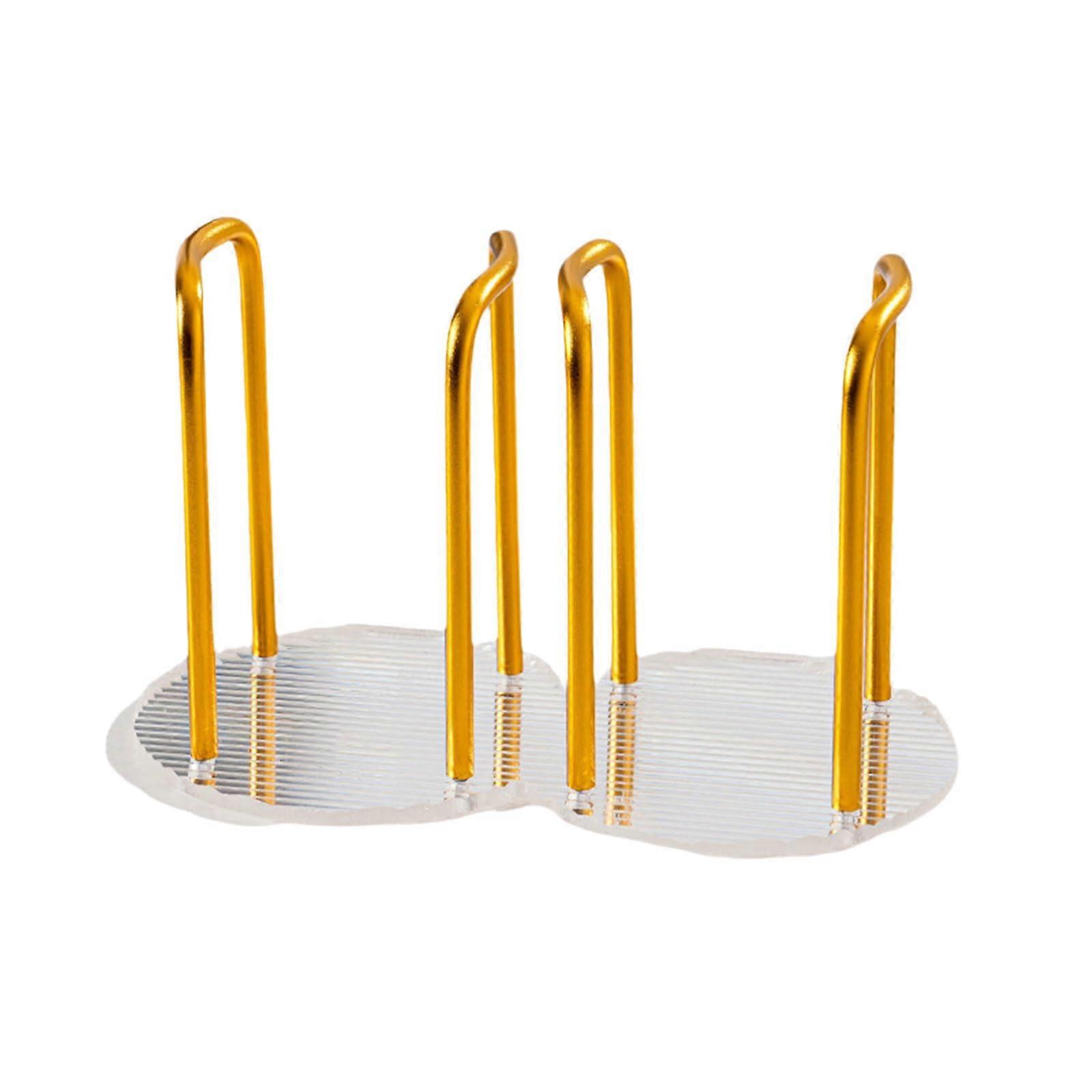 Acrylic Cup Rack Space-Saving Gold Double Cup Holder, Practical Cup Organiser, Elegant Stand