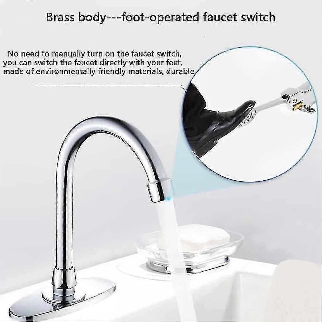 Floor Mount Single Brass Pedal Valve, Foot Operated Faucet, Foot Valve ...