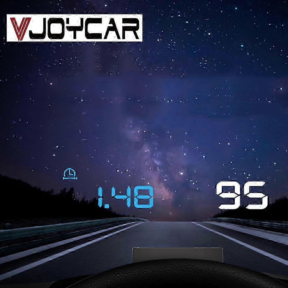 Car V4F Auto Head Up Display with Sunshine Hood, Overspeed Alarm, Windshield Projector, RPM and M7 Gauge Compatibility for Enhanced Driving 