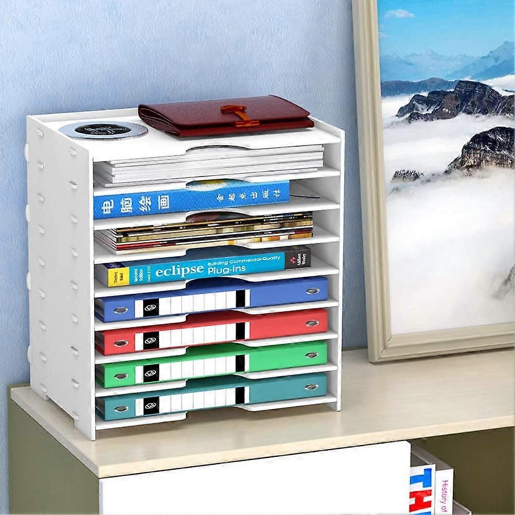 multifunctional desk organizer with 6 compartments, stable desk organizer