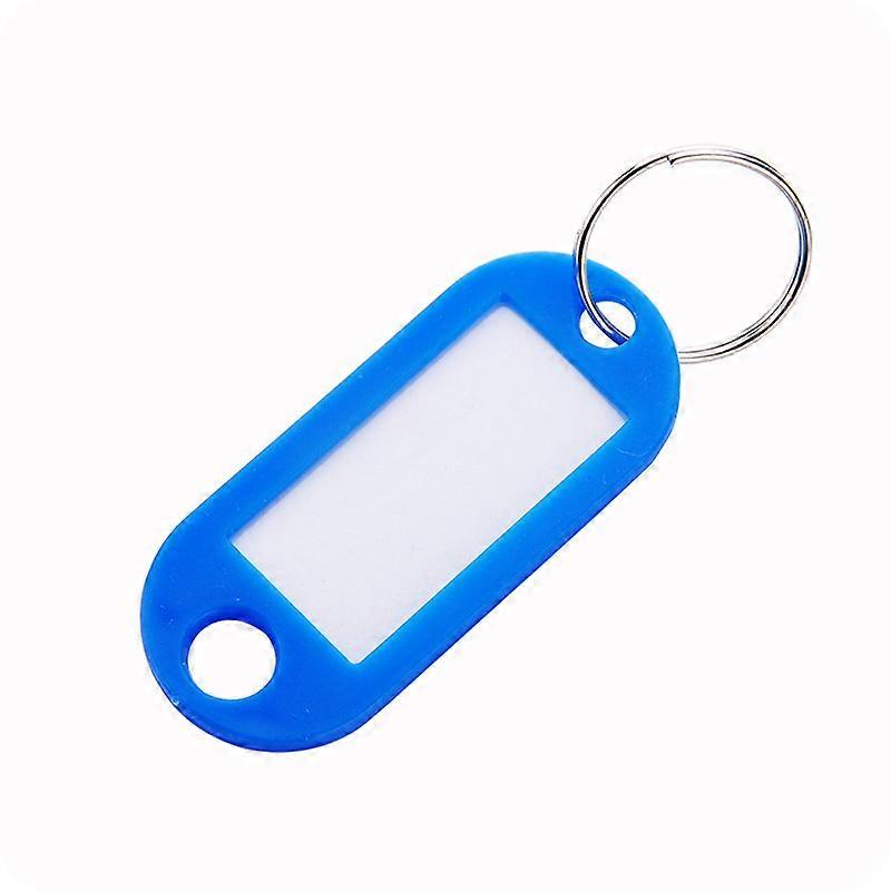 Durable Coded Key ID Label Tags Split Ring Keyring Tags with Label Window Ring Holder Key Ring(30pcs, red+green+blue)