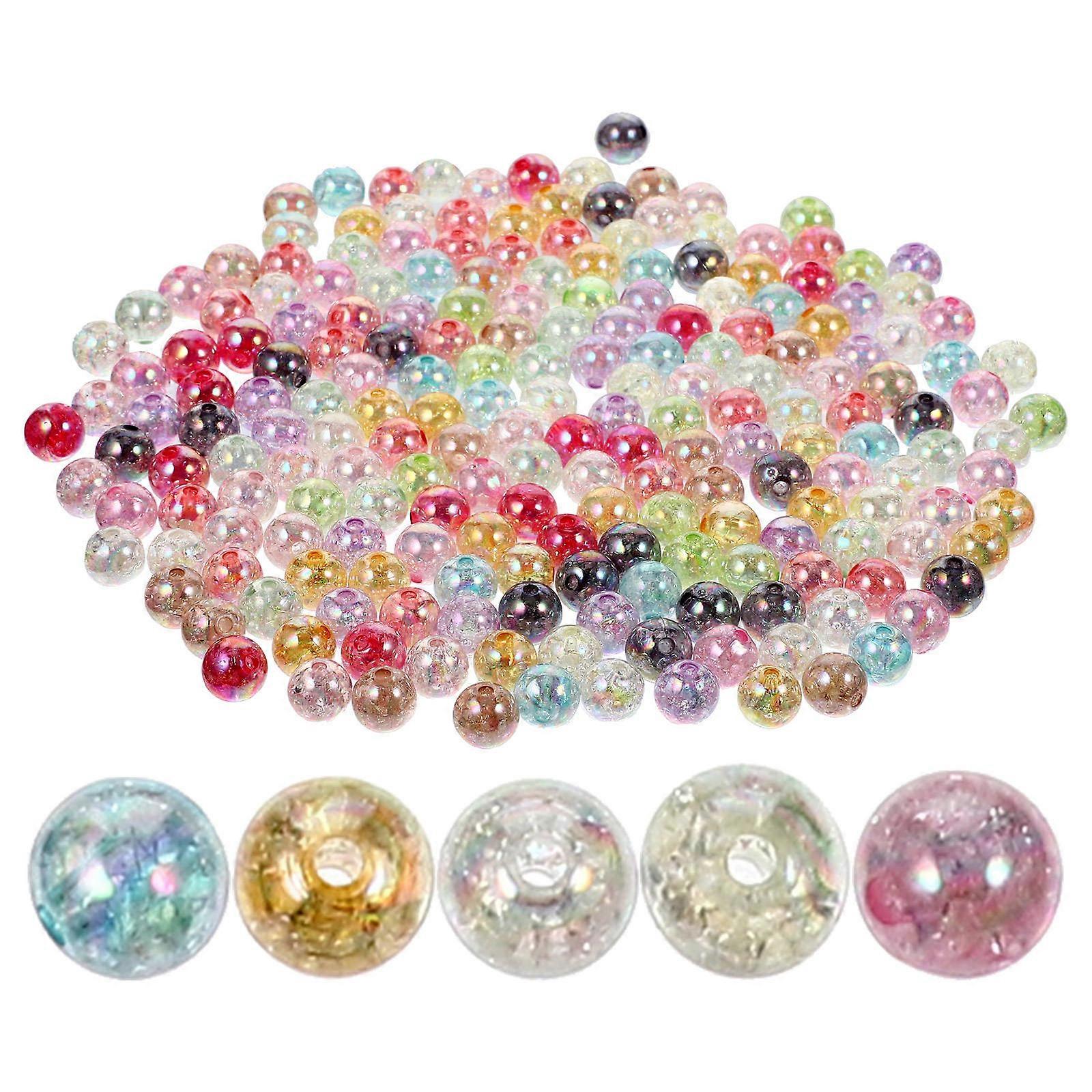 Craft Beads for Jewelry Making Round Loose Beads Acrylic Multi-Color 1.2X1.2cm Diy Necklace Bracelet Earring 200Pcs