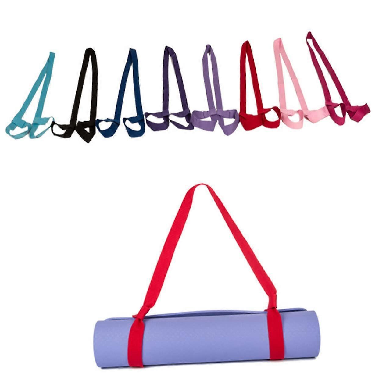 Rope Easy to Carry Additional Yoga Training Mat Workout Mat Sling Accessory Carrier Cotton Not for Adjustable Black Straps