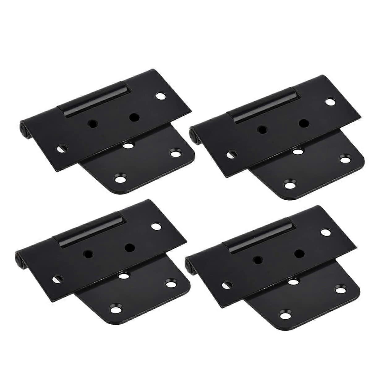 4 Piece Hinge Strike Plate Door Fittings Adjustable External Gate Bolt for Barn and Shed with Chain Link Compatibility