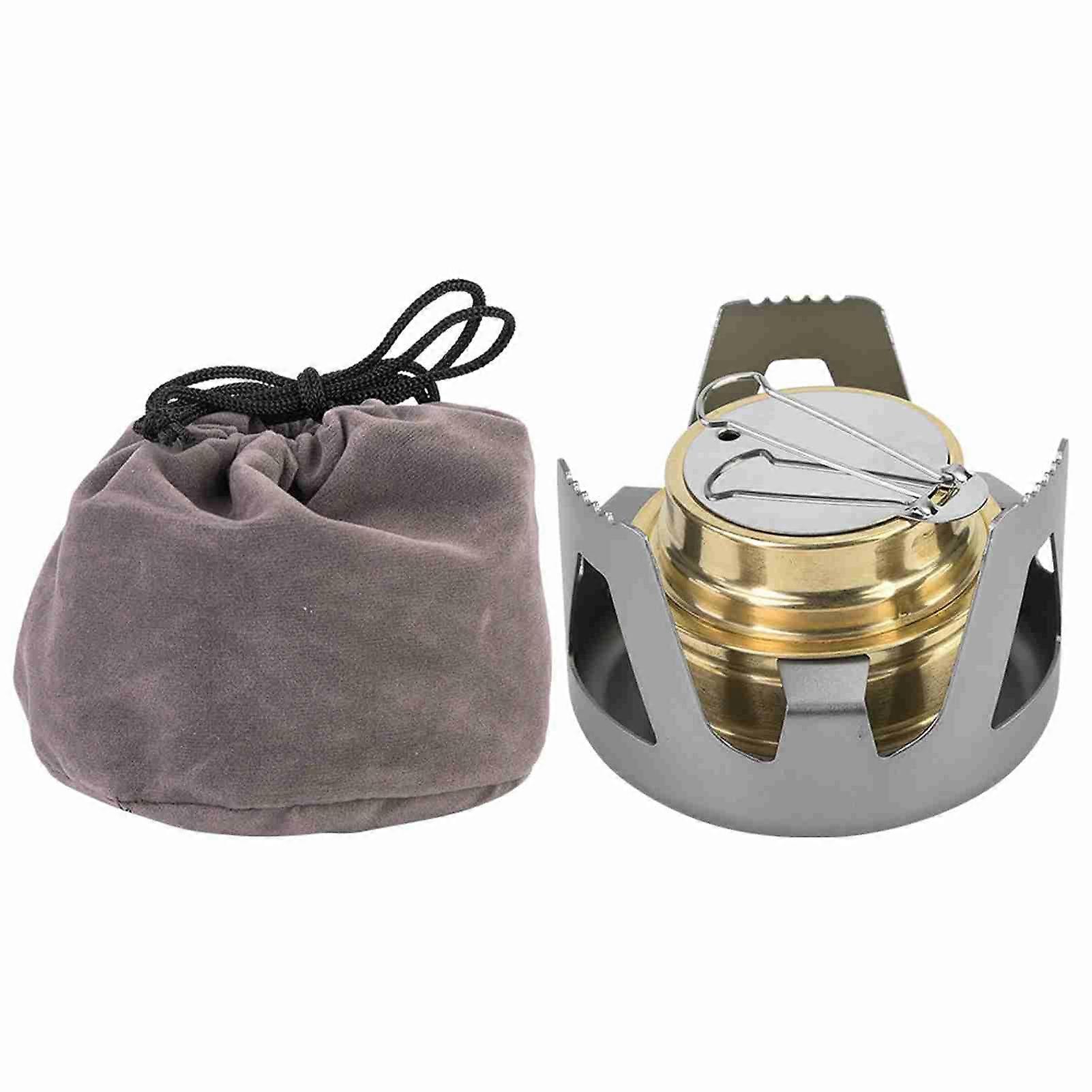 Mini Portable Ultralight Alcohol Stove for BBQ and Camping (Grey)