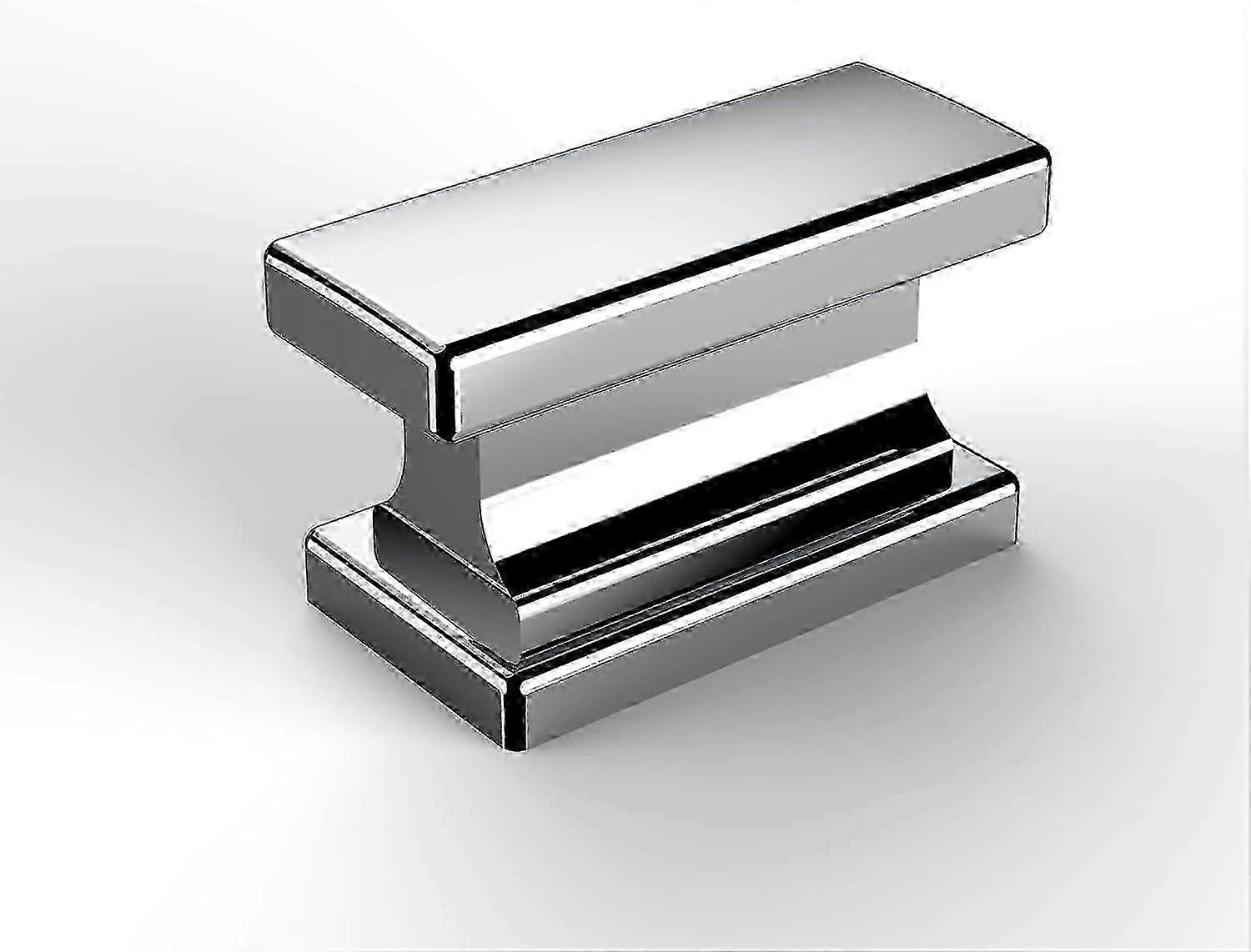 10 Pack Brushed Satin Nickel Cabinet Knobs 1.46 Inch (37mm) Single Hole Rectangle Drawer Pulls