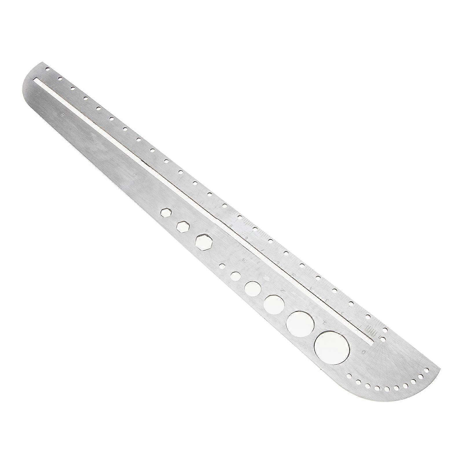 It sounds like you're referring to a **multi functional stainless steel measuring ruler** that includes features like:

 **Measuring ruler**