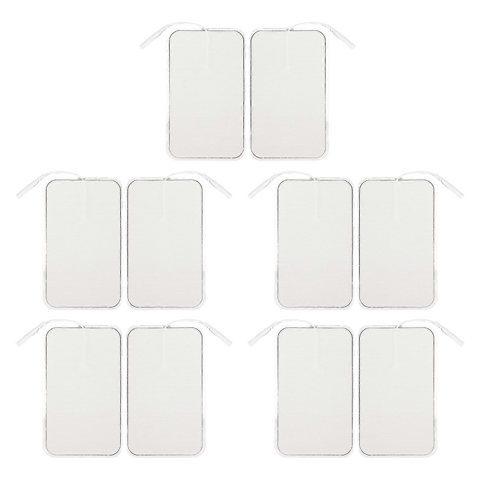 2025 Latest Model 10Pcs TENS Unit Replacement Pads Rectangular Reusable Electr...