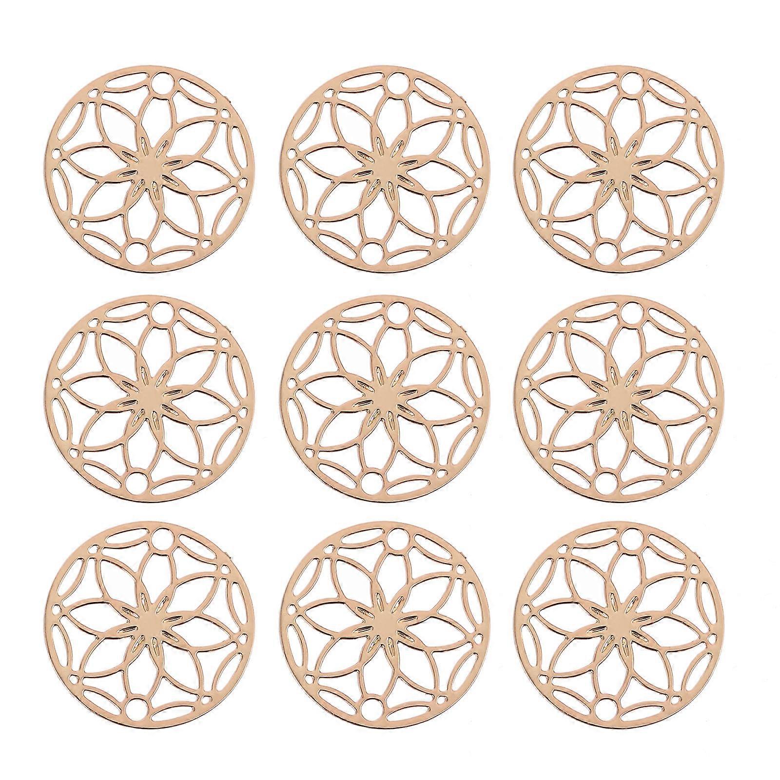 Necklace Chain Jewelry Making Pendent Flower Shape Delicate Design Copper 1.6X1.6CM DIY Crafts 200Pcs