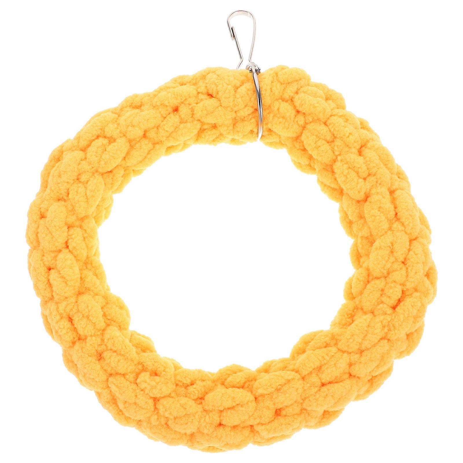 Bird Swing For Parakeets Parrot Perch Stand Interactive Play Handmade Weaving 1Set