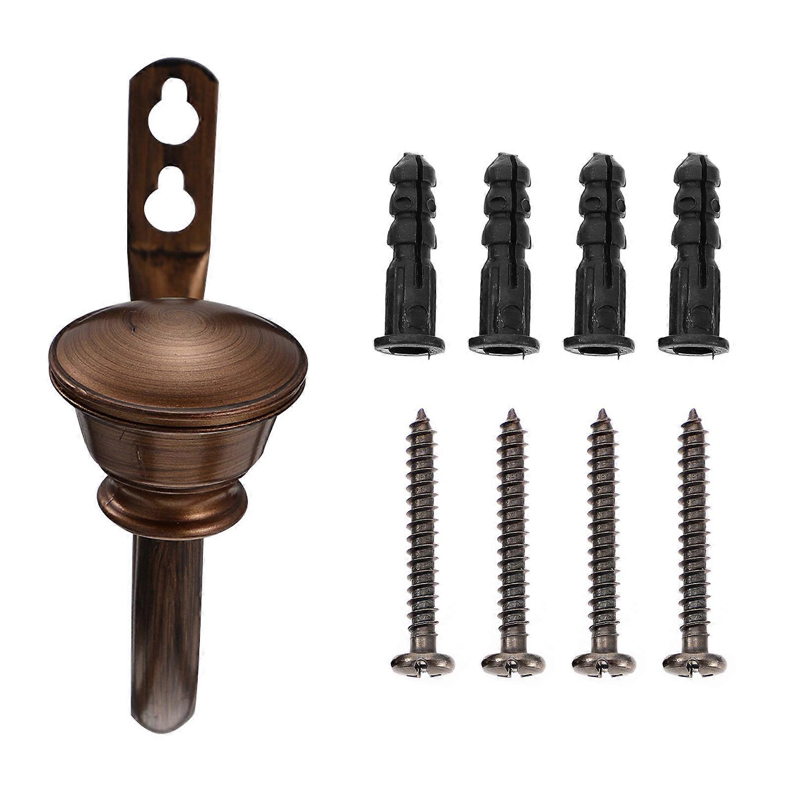 Curtain Tie Back Hook U-Shape Iron Wall Hooks For Bathroom Accessories Brown 10X11CM Decorative Purpose 2Pcs