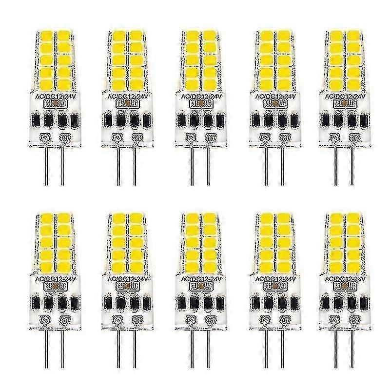 Paquet de 10 ampoules LED G4 AC/DC 12 volts -24 volts 5 watts Lampe LED G4 2835smd de remplacement