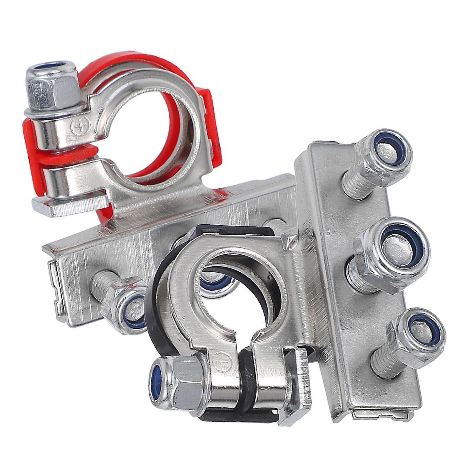 Heavy Duty Connectors Car Battery Post Connectors Automobiles Durable Use Copper Press-Formed Design 2Pcs