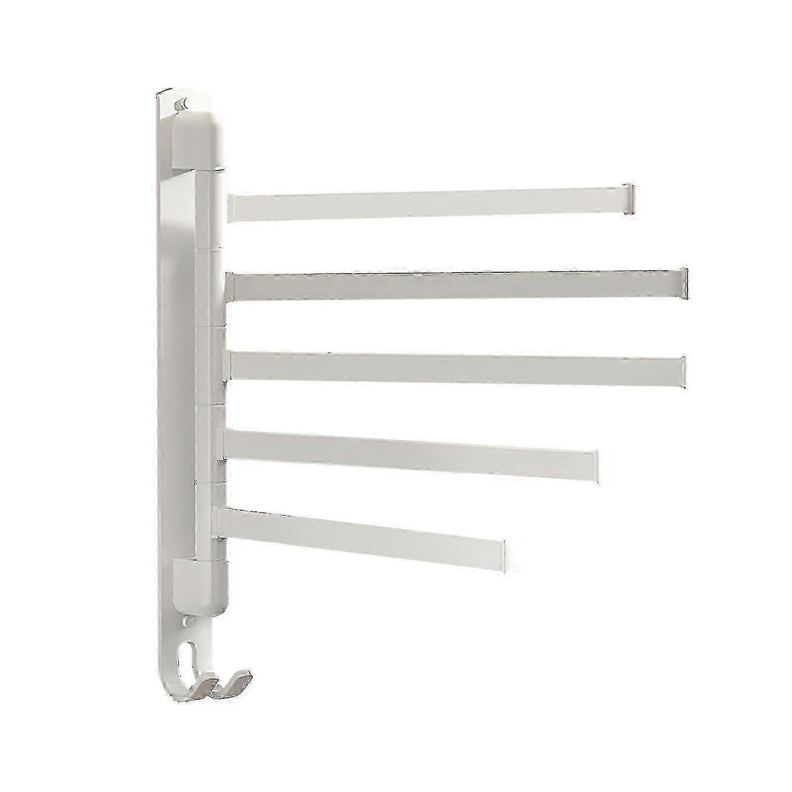 180ロータリースイベルタオルバー3/4/5アームバスルームタオルラック壁掛けステンレス鋼