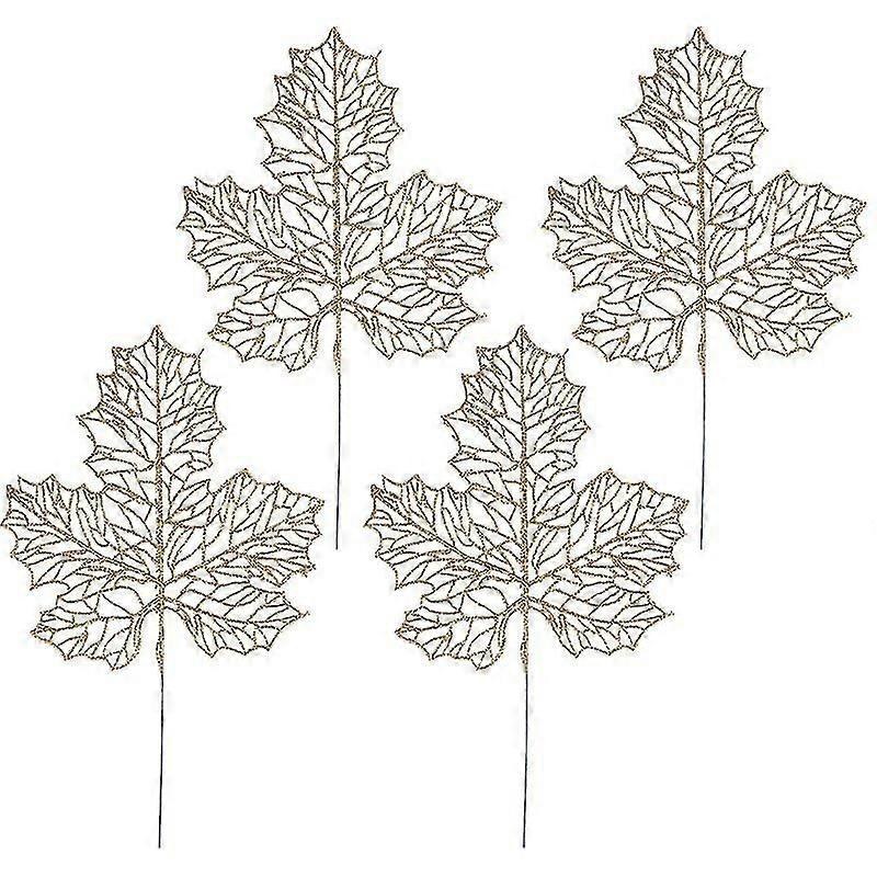 4 Stück Simulation Ahorn Blatt, Simulation Ahorn Blatt Set, Herbst Dekor, 4 Stück