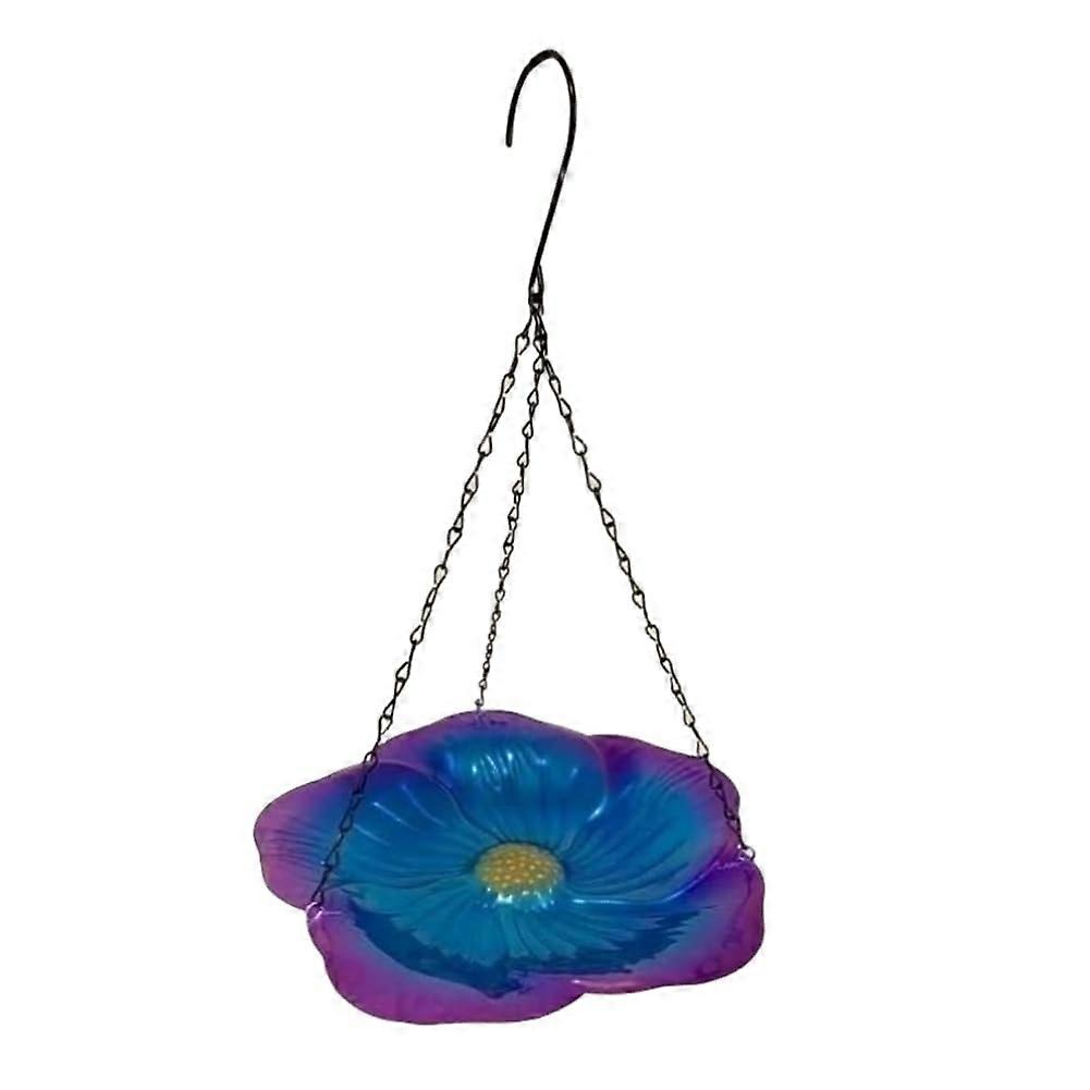 Vogelbad-Tablett Aus Metall Für Den Außenbereich, Hängeschale Mit Blumendesign, Vogeltränke, Vogelfutterspender