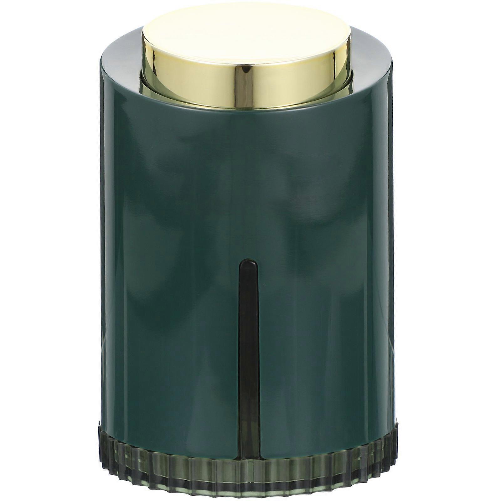 Desktop Toothpick Holder Press-Type Design Automatic Opening Round Toothpick Box 6.3X6.3X9.8CM Acrylic 1Pack