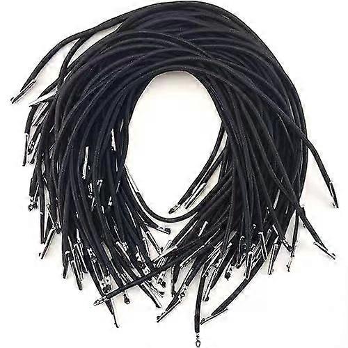 50pcs Elastic Barbed Cord: Stretch Band with Metal Ends for Masks Badges - Adjustable Fastener for Signs Book Binding and Crafting