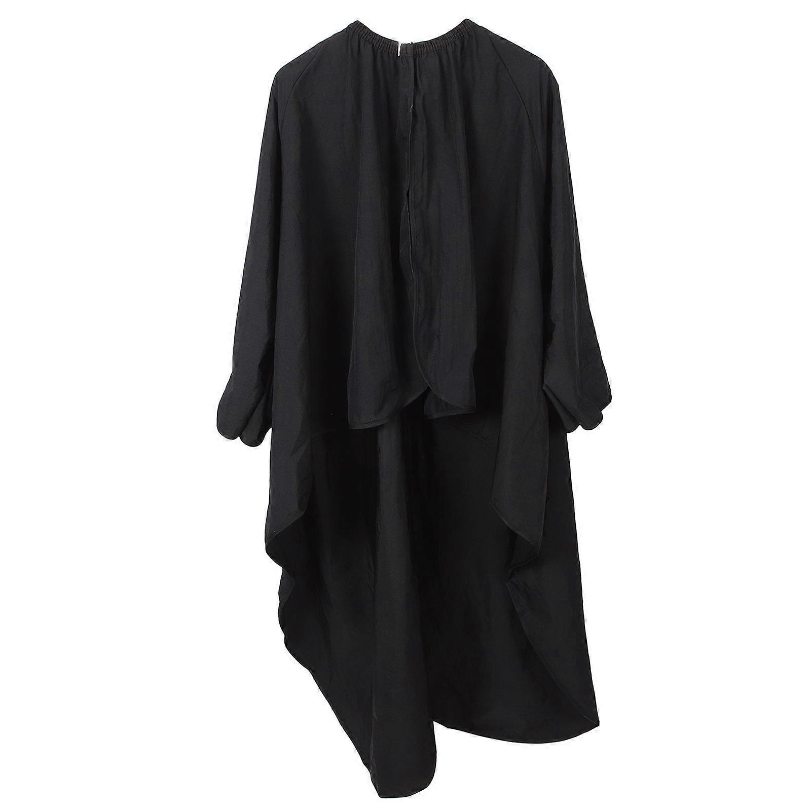 Barber Cutting Cape Non-sticky Easy to Clean Square Shape Black 1Set