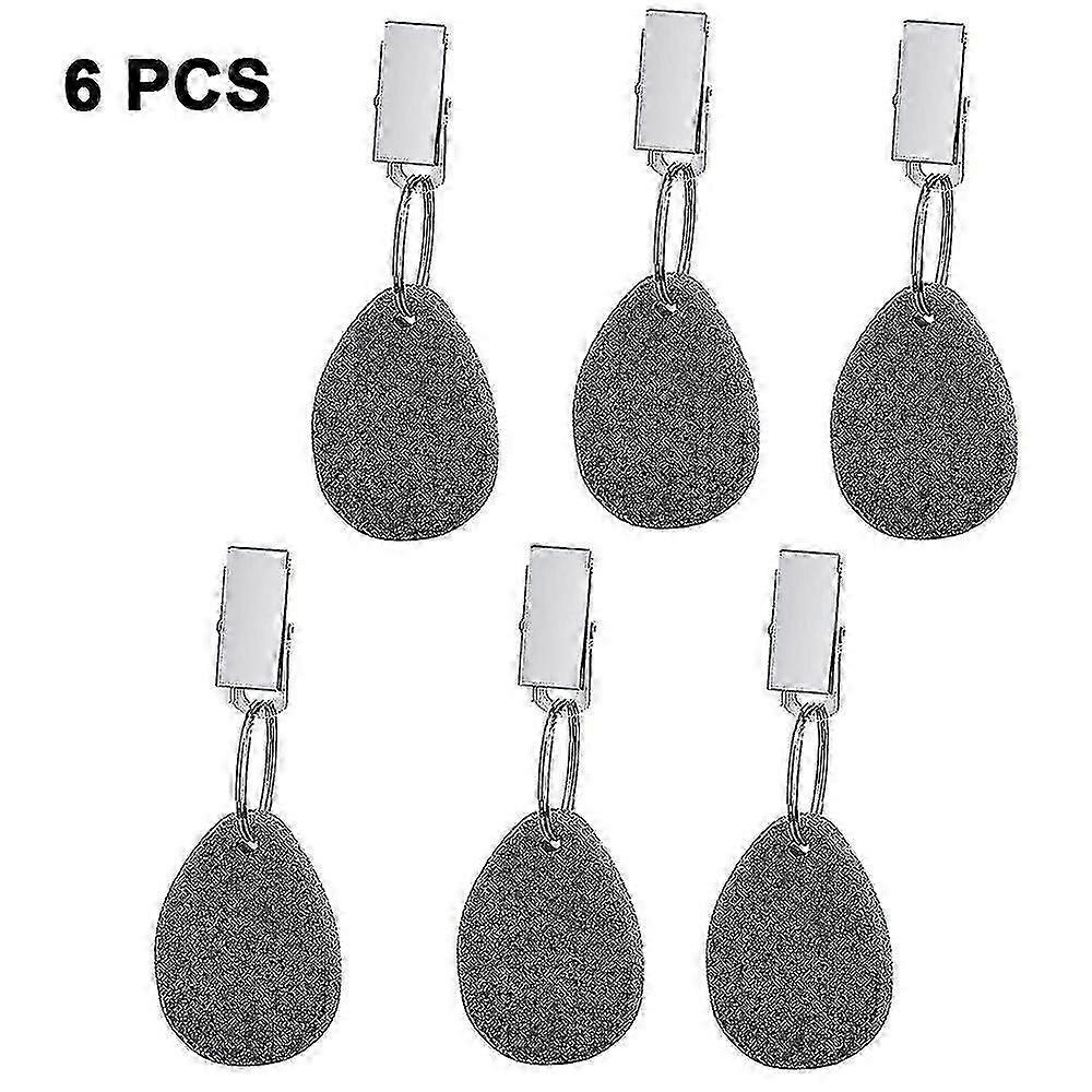 6 Pieces Tableclo Weights Heart Shape Stone Table Clo Weights Metal Clip Tableclo Pendant Stone Table Weights Hangers For Outdoor Picnic Family