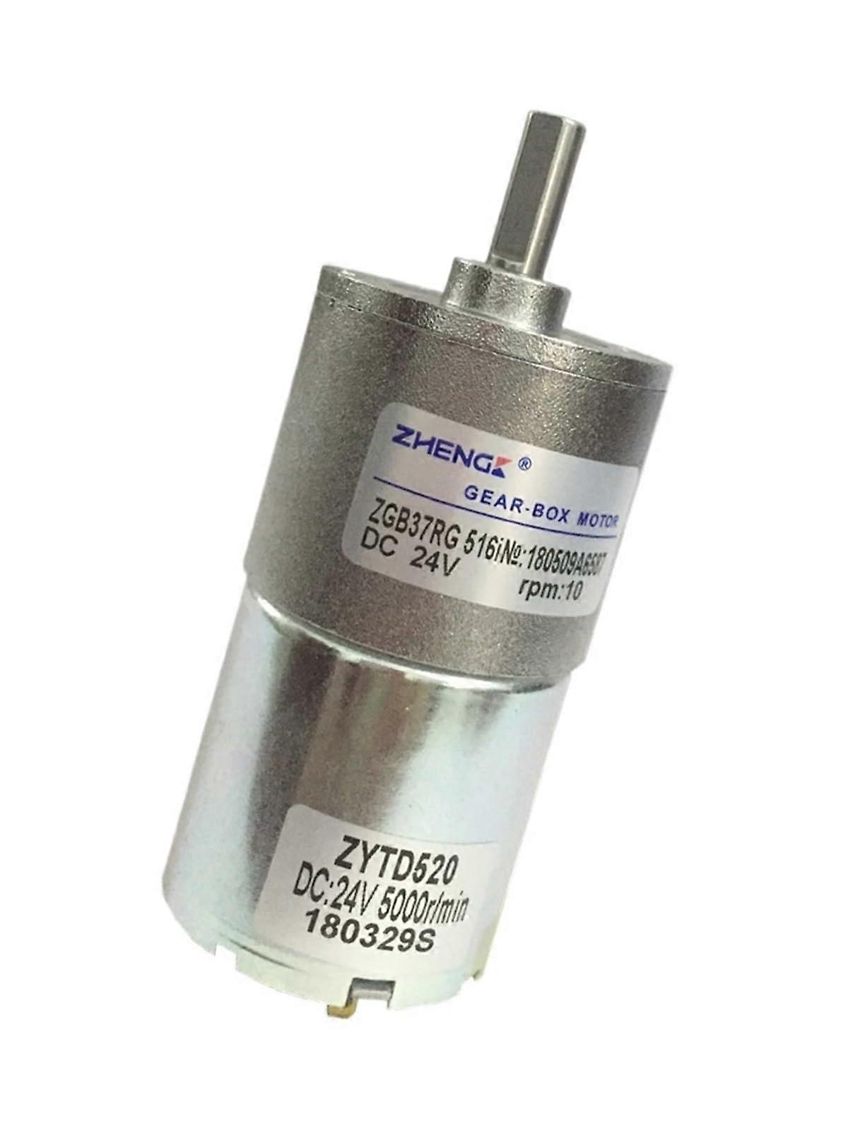 Gearbox Motor DC 12V/24V ZGB37RG, Variable Speed, Reversible Rotation, 10W, 2/5/10/15/20/30/40/50/100/200 RPM